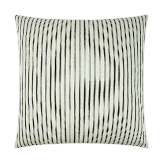D.V. Kap Ticking Farmhouse Stripes White Large Throw Pillow