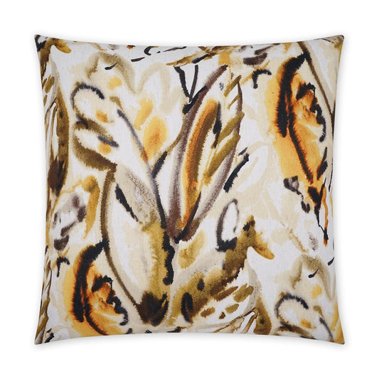 D.V. Kap Tisane Sunflower Floral Brown Large Throw Pillow Insert