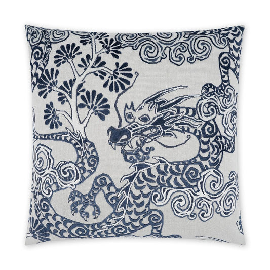 D.V. Kap Typhon Traditional Blue Large Throw Pillow Insert