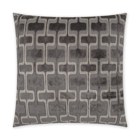 D.V. Kap Uffizzi Carbon Geometric Grey Large Throw Pillow Insert