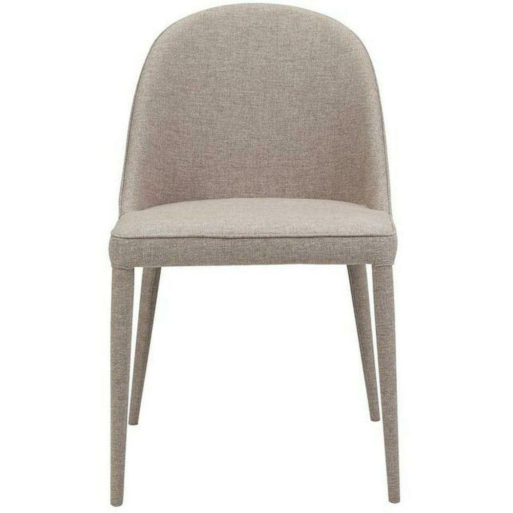 Upholstered Legs Burton Dining Chair Grey Fabric Set of 2 Dining Chairs LOOMLAN By Moe's Home