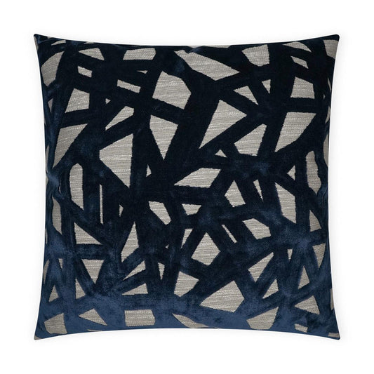 D.V. Kap Veleri Indigo Abstract Navy Large Throw Pillow Insert