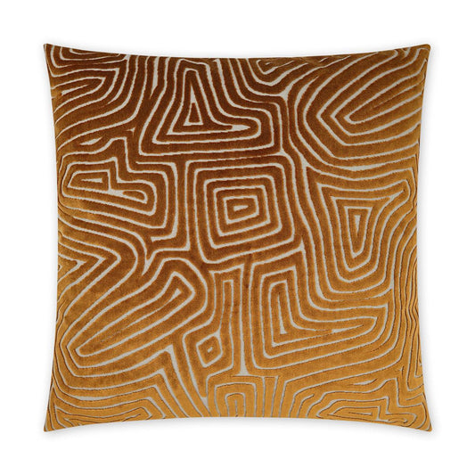 D.V. Kap Vertigo Rust Abstract Copper Large Throw Pillow Insert