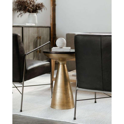 White Marble Side Table Home Decor Side Tables LOOMLAN By Moe's Home