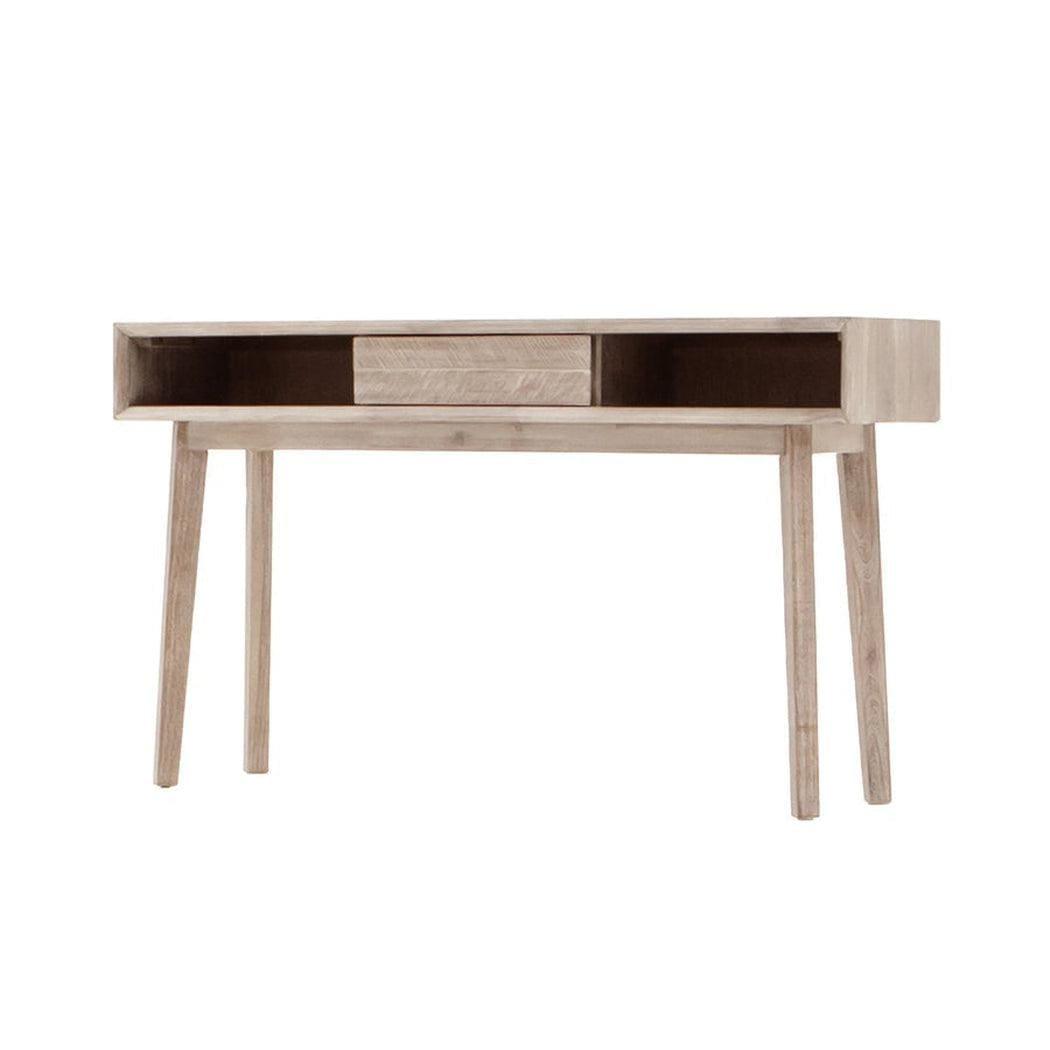 LH Home Wood  Wood Base Color Slim Console Sofa Table Shelves