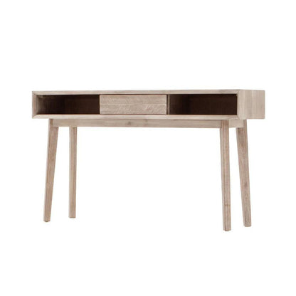 LH Home Wood  Wood Base Color Slim Console Sofa Table Shelves