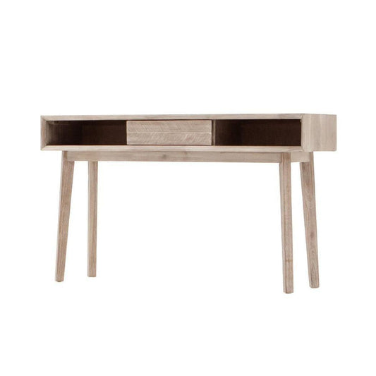 LH Home Wood  Wood Base Color Slim Console Sofa Table Shelves
