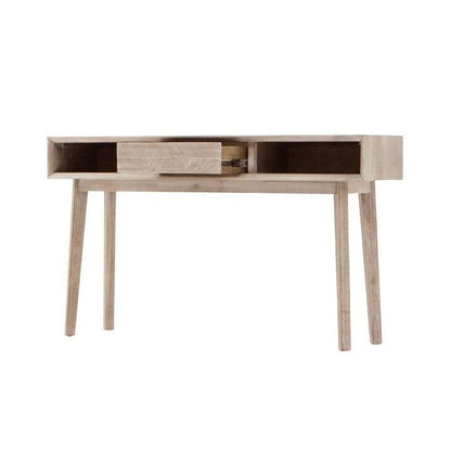 LH Home Wood  Wood Base Color Slim Console Sofa Table Shelves