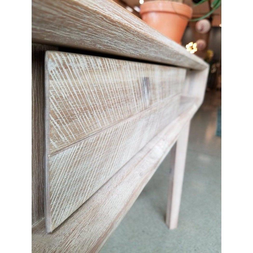 LH Home Wood  Wood Base Color Slim Console Sofa Table Shelves