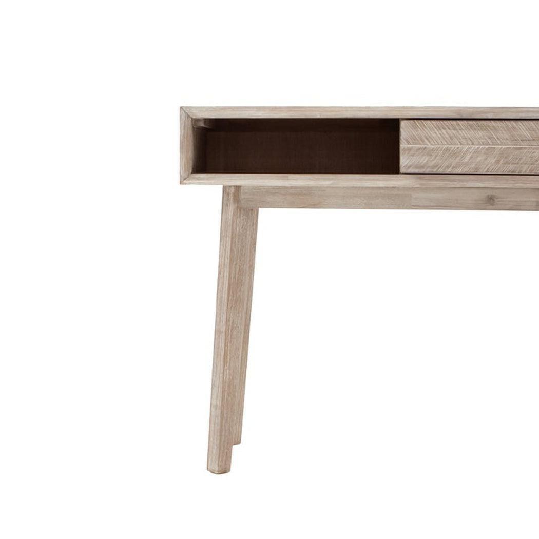LH Home Wood  Wood Base Color Slim Console Sofa Table Shelves