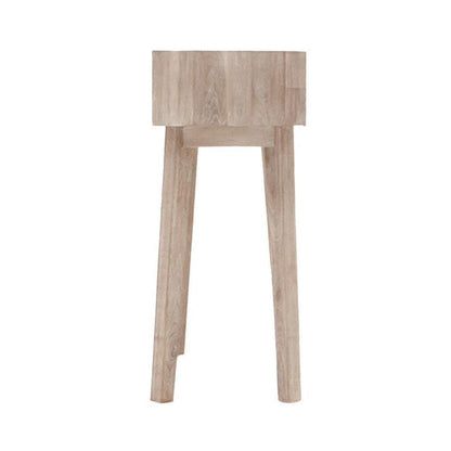 LH Home Wood  Wood Base Color Slim Console Sofa Table Shelves