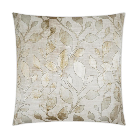 D.V. Kap Zafra Glam Floral Gold Taupe Large Throw Pillow Insert