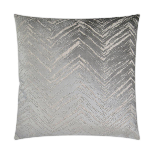 D.V. Kap Zermatt Silver Chevron Silver Large Throw Pillow Insert